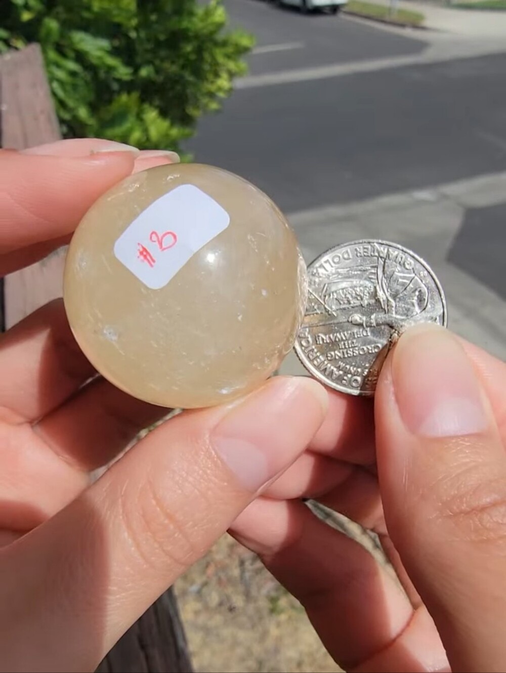 (#3) NEW 33.1MM OPTICAL CALCITE SPHERE